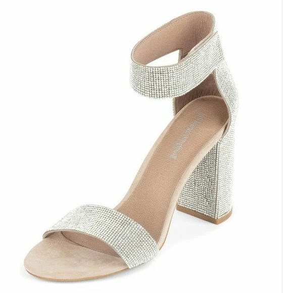 Jeffrey Campbell Shoes - NWT Jeffrey Campbell Lindsay Heel - Sparkle Nude Champagne sz.7 (flaw)
